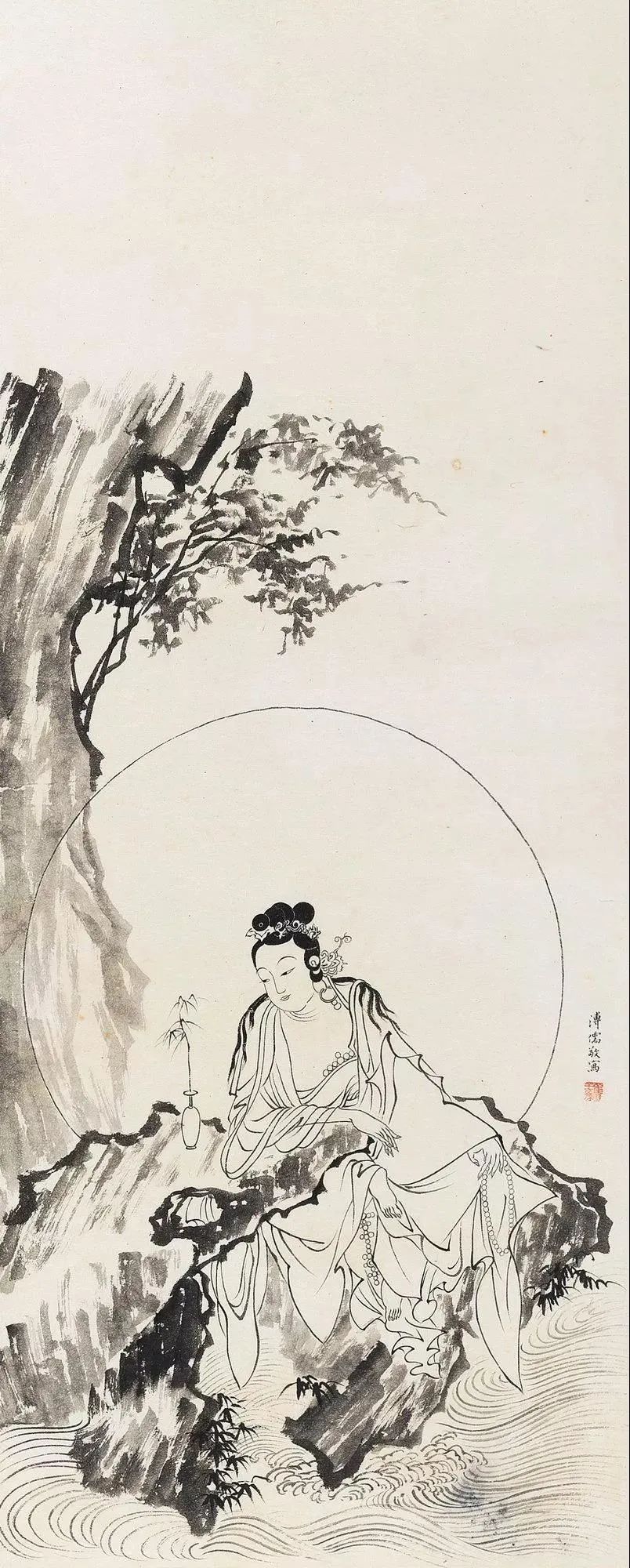 溥儒画佛教人物