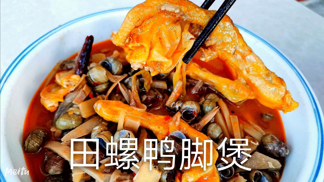 广西地道田螺鸭脚煲,家常做法,简单好吃,赶紧收藏