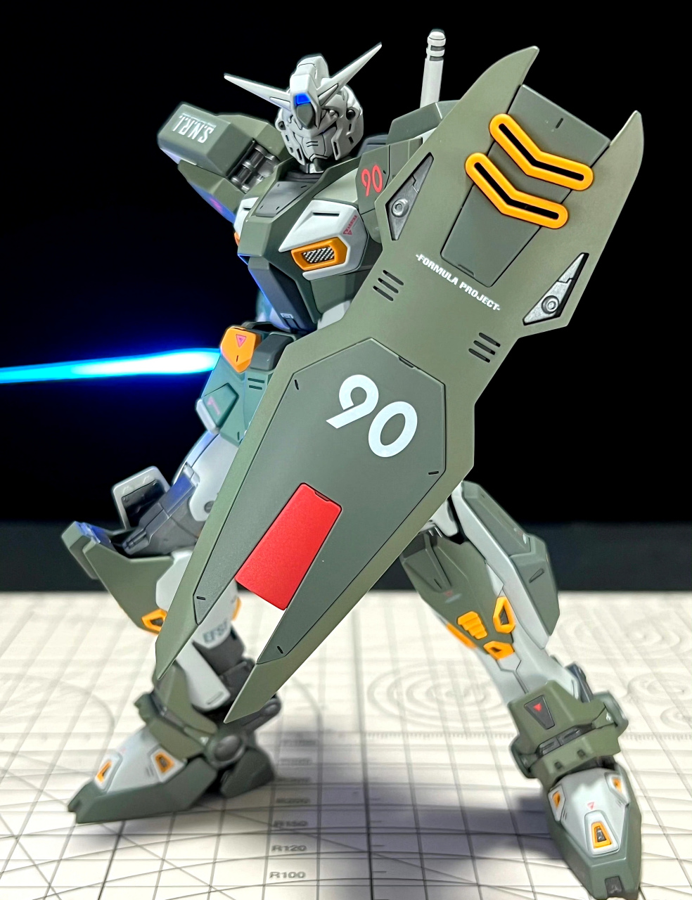 模型欣赏:机动战士高达 mg 高达f90 j形态,高达f90的全装甲状态,by