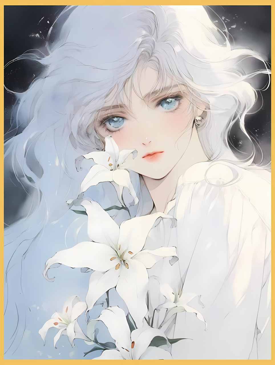 百合花少女 #二次元# #ai绘画# #ai共创计划