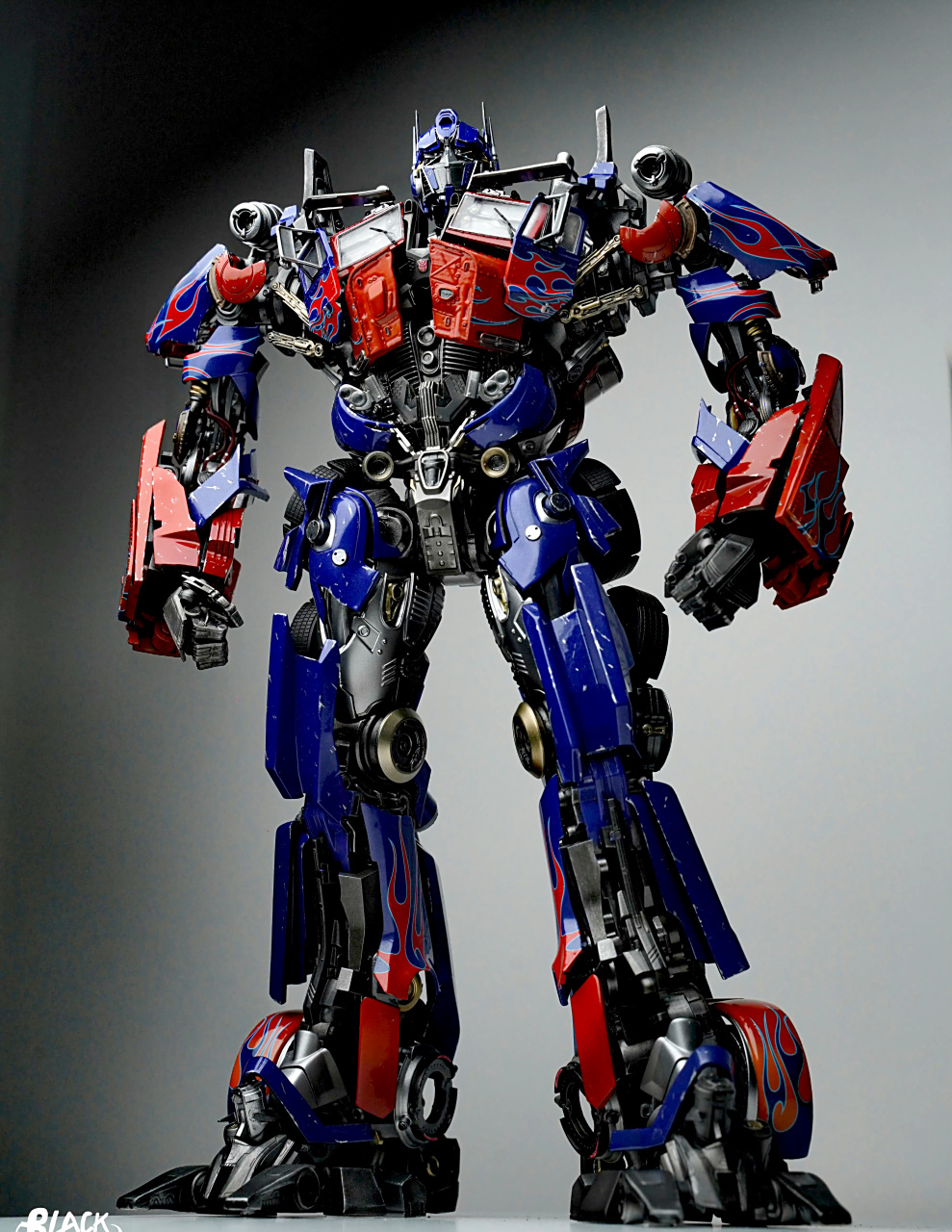 模型欣赏:threezero dlx 变形金刚2 擎天柱全身改件涂装成品展示,在