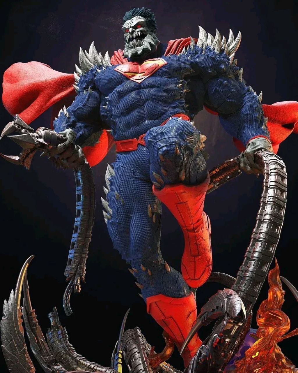 模型欣赏:毁灭日 超人雕像. #动漫# #模型# #超人