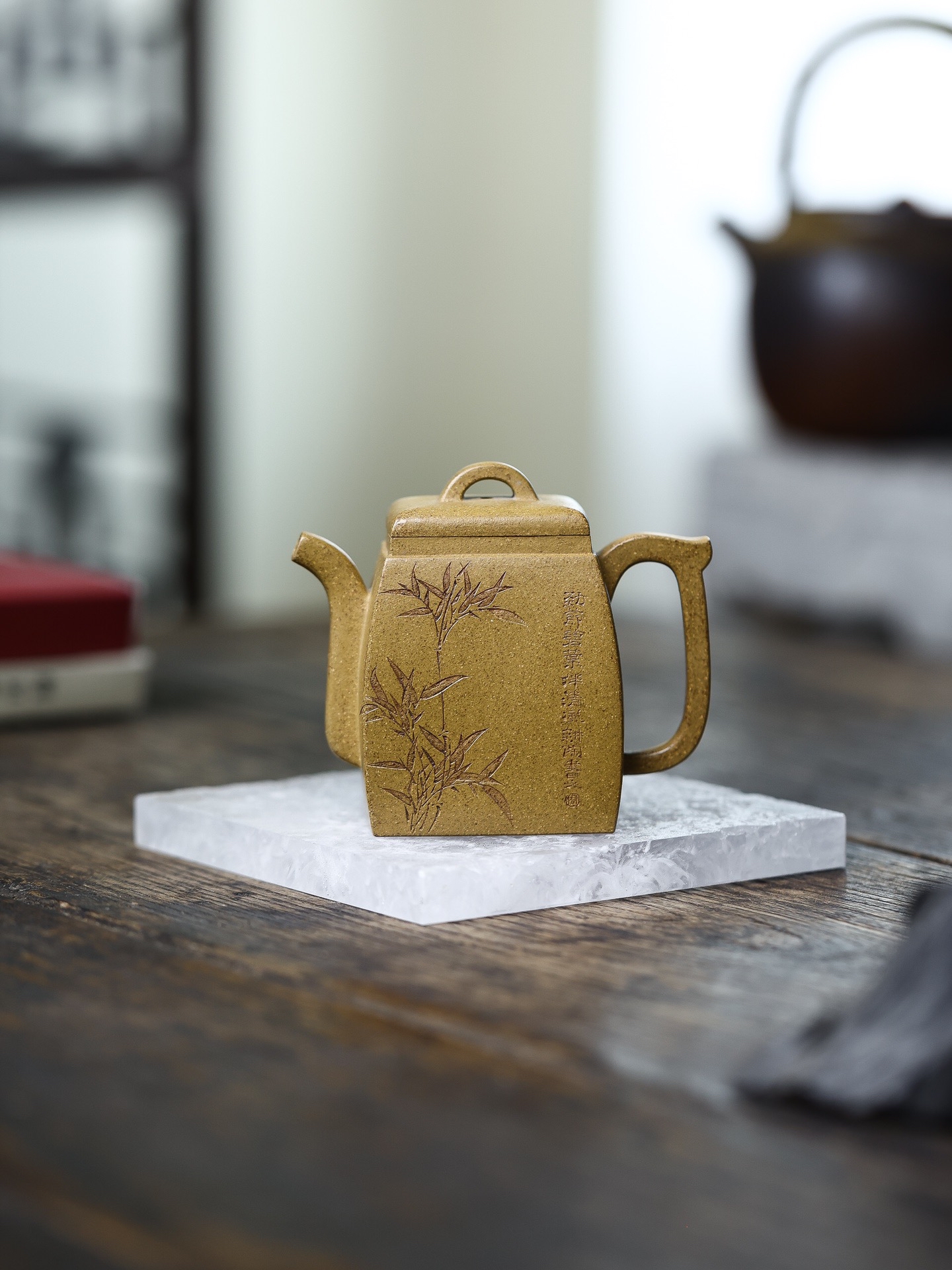 宜兴紫砂壶顾跃君全手工汉方壶