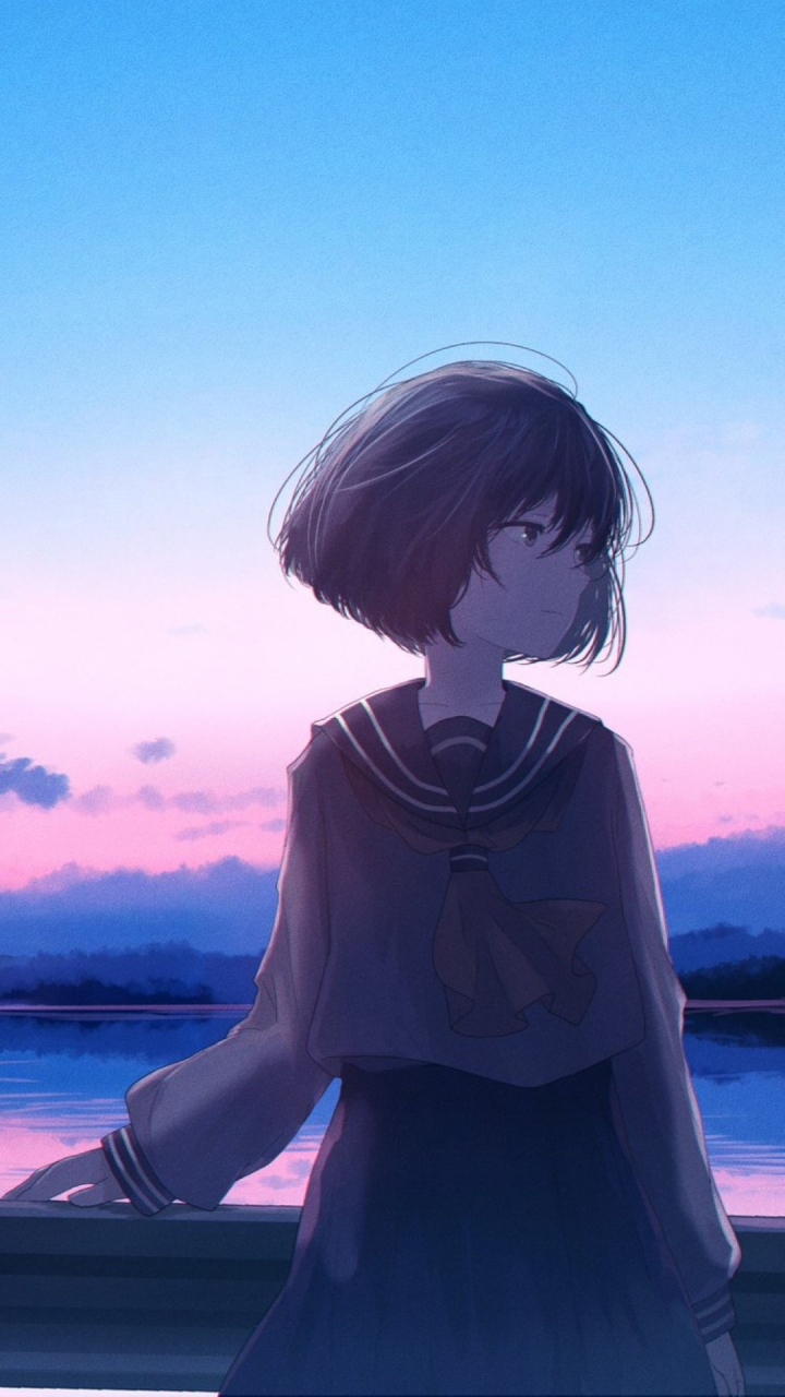 自愈蓝色系的壁纸,见过没? #动漫壁纸