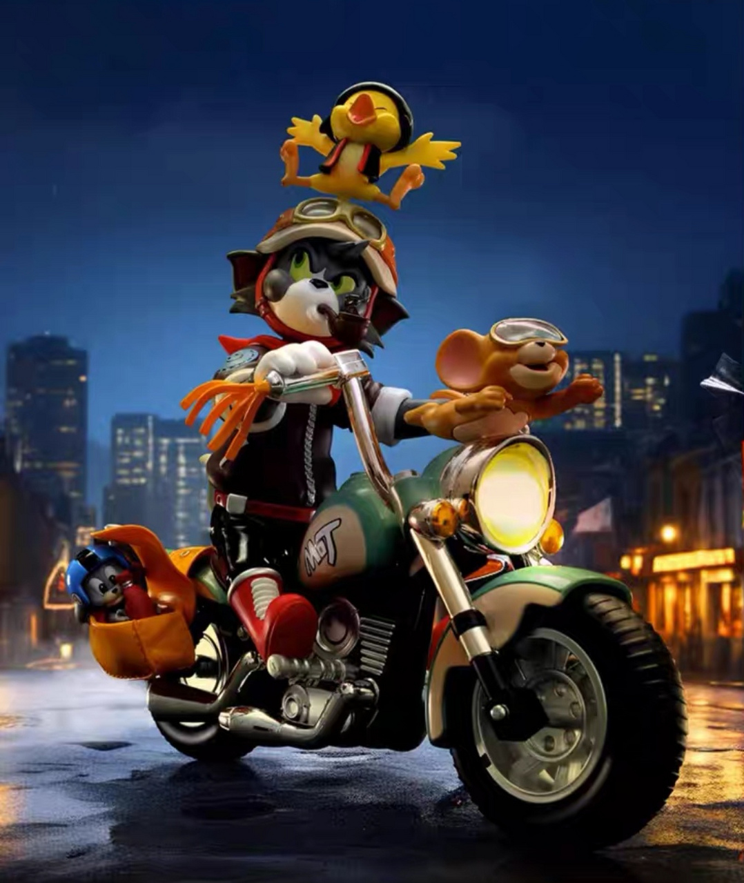 tom and jerry猫和老鼠复古机车潮玩手办礼物玩具摆件!