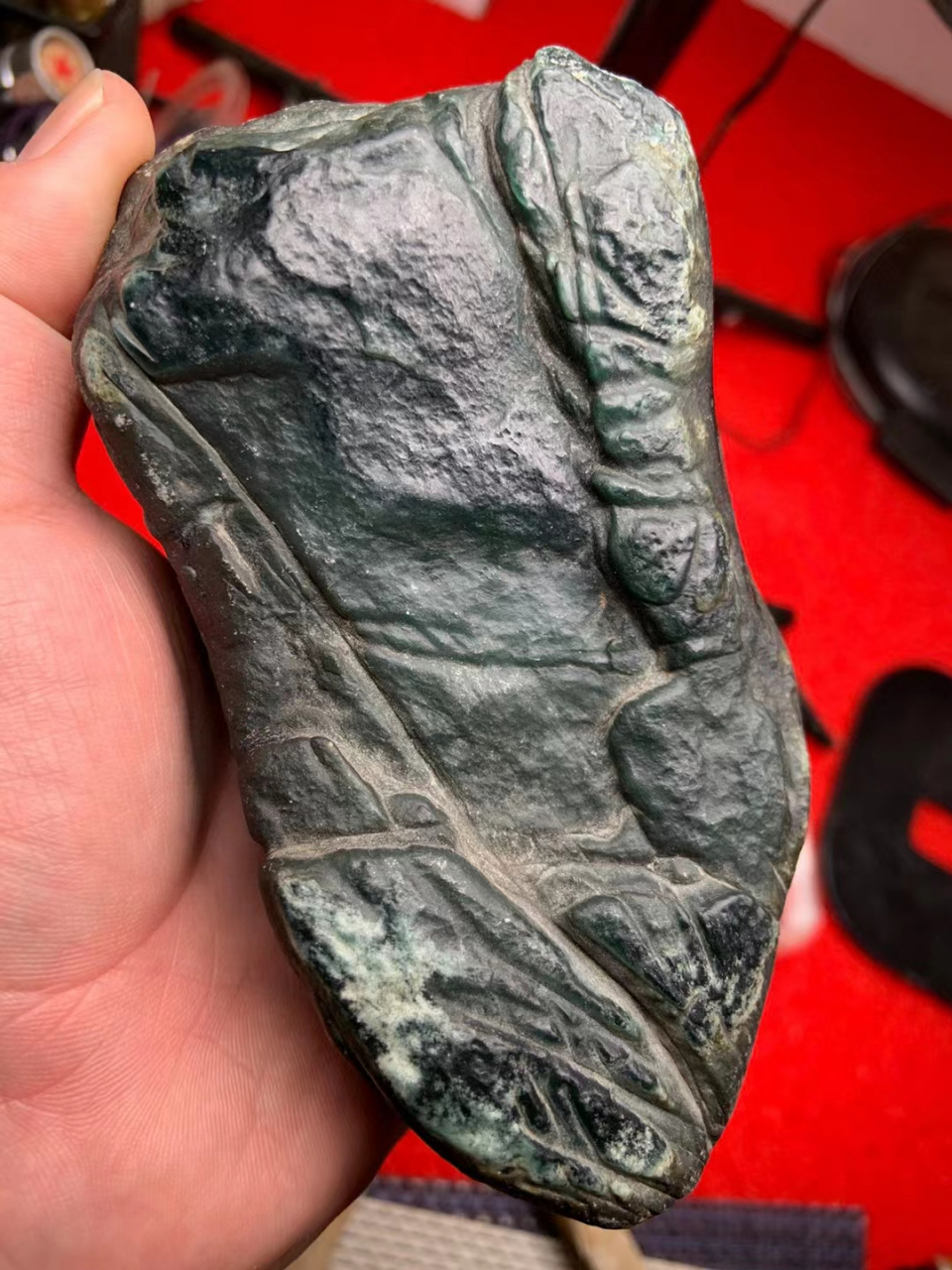 老坑玻璃种翡翠原石# 1.