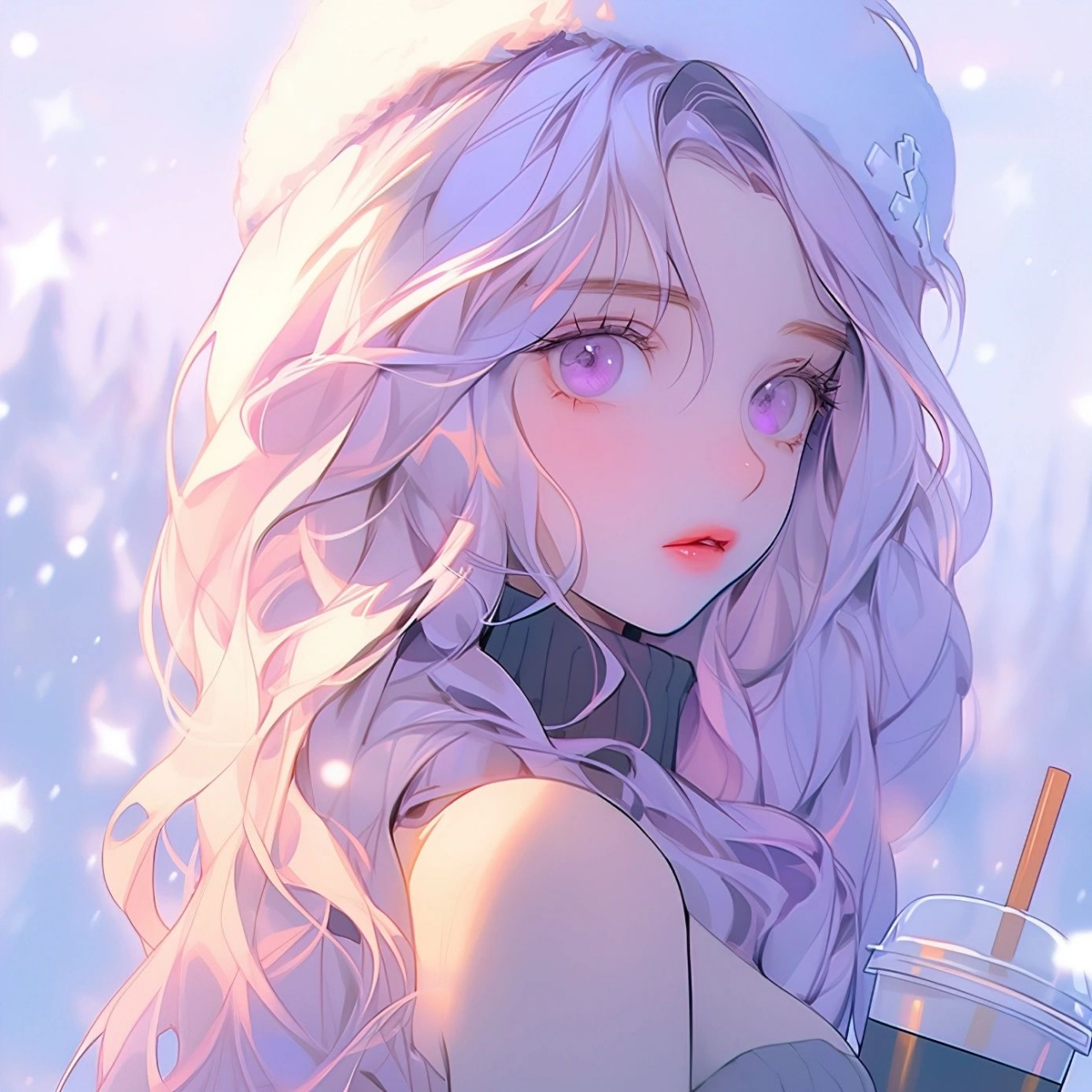 夏日紫色系头像[心]#头像# #可爱# #ai共创计划