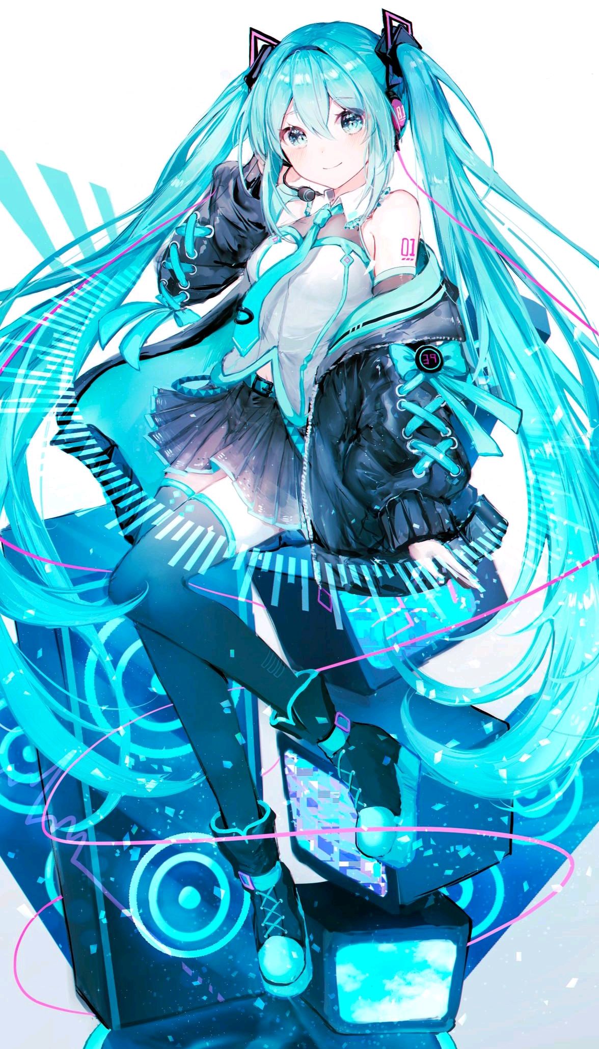 各款双马尾初音手机高清壁纸,你爱了么?