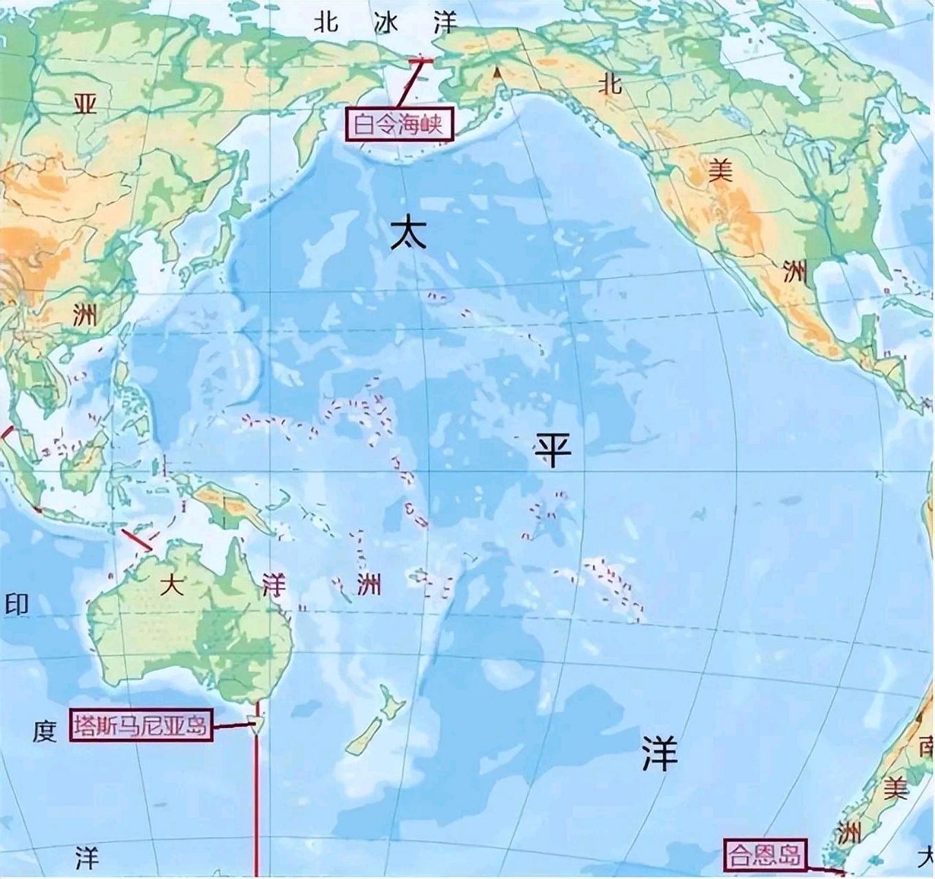 太平洋诸岛地图图片