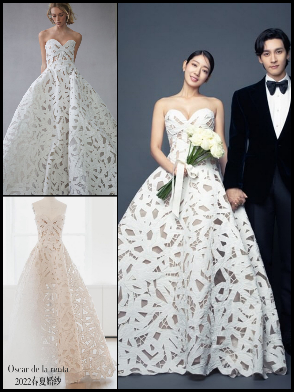 朴信惠婚纱照 朴信惠释出婚纱照,三套婚纱都很美,不一样的风格,女人味