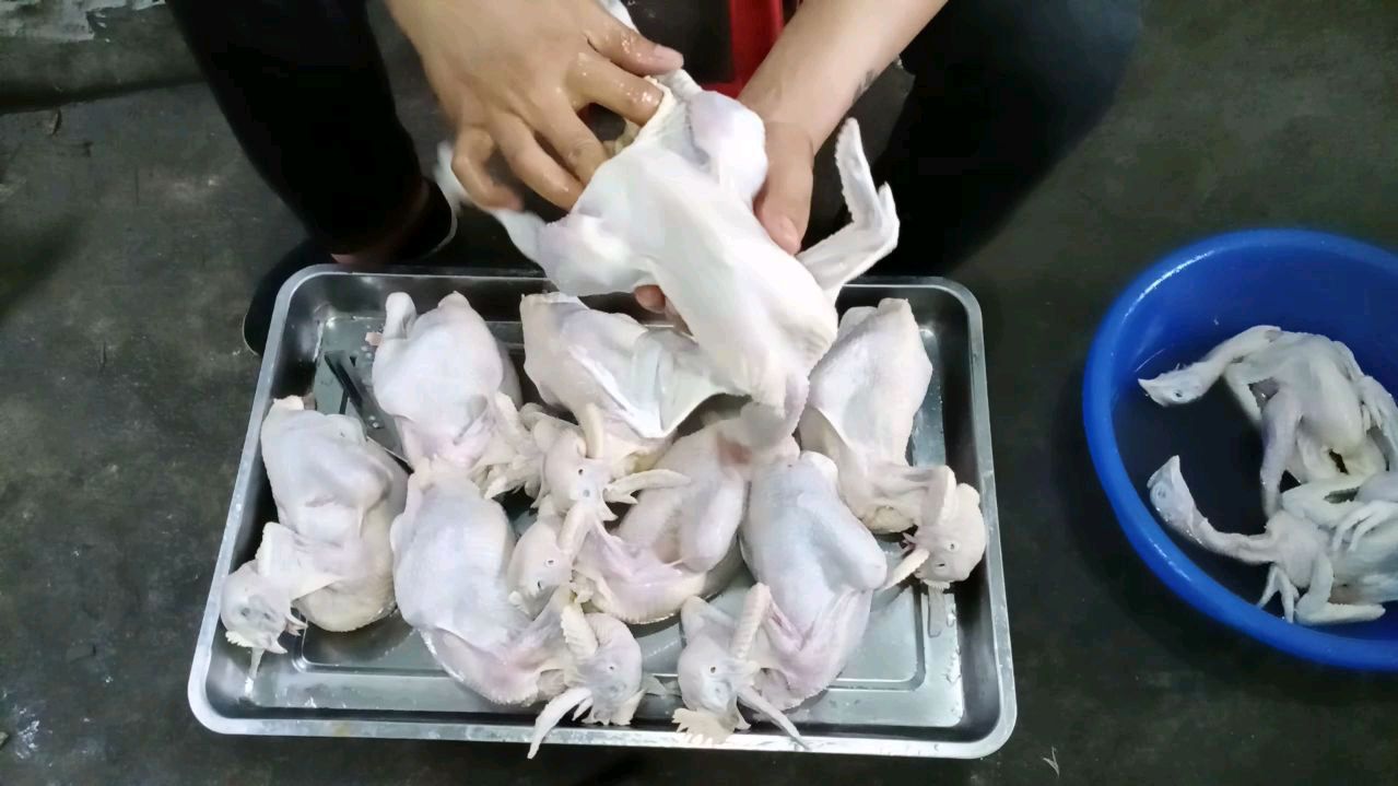 扒鸡盘鸡、卤鸡盘鸡方法