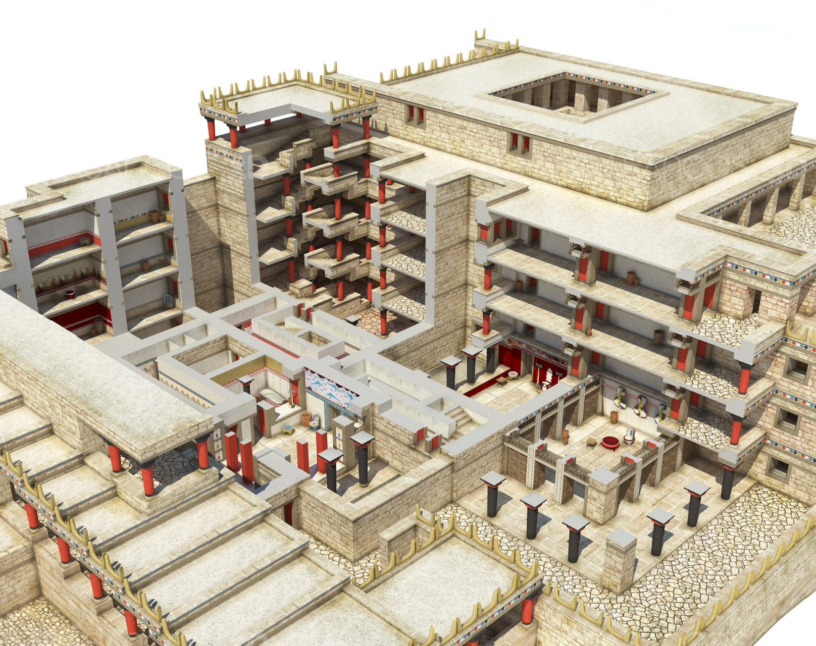 建模欣赏:希腊克里特岛 米诺斯王宫 克诺索斯