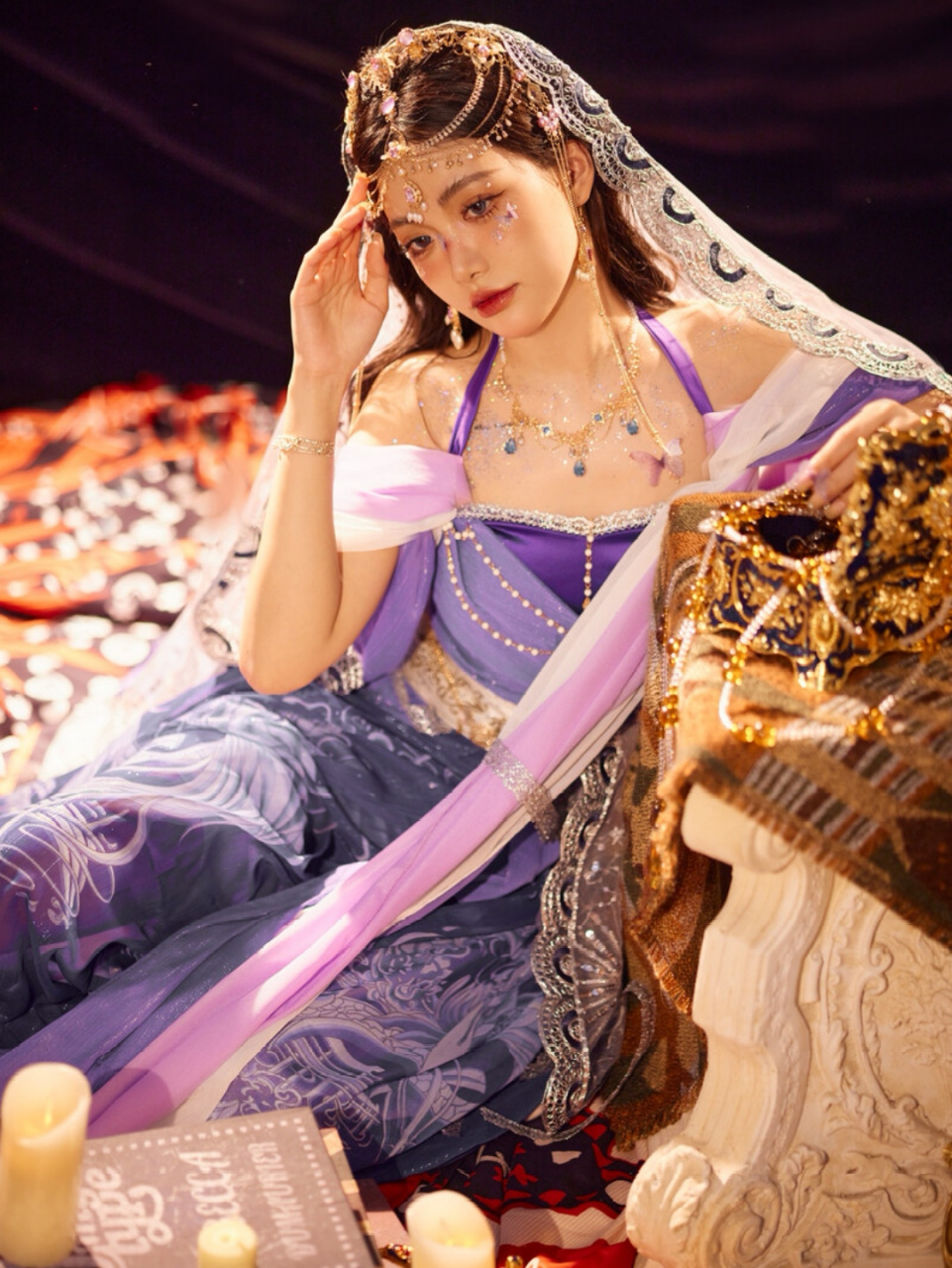 迷你紫色|异域风情美女写真