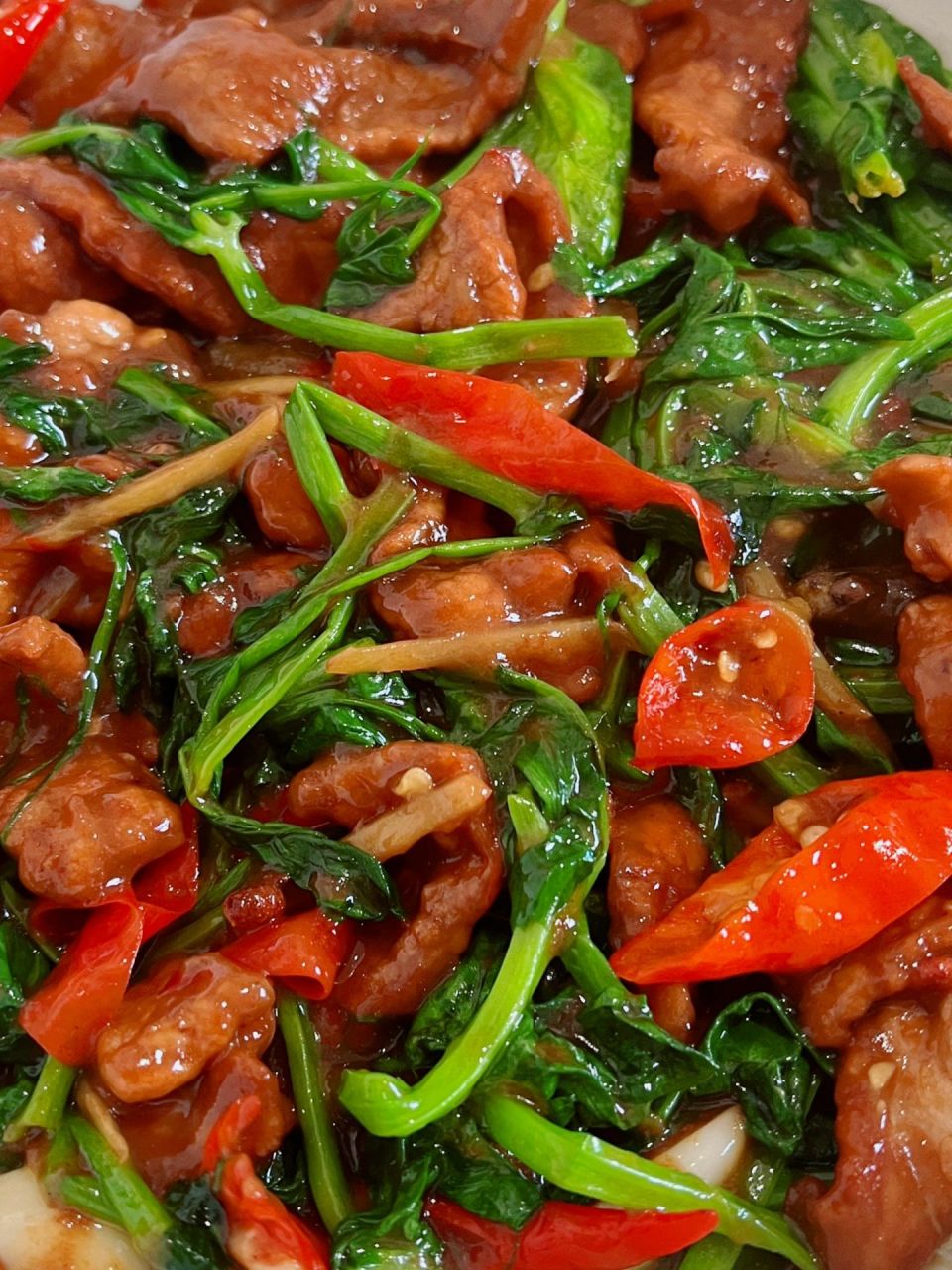 巨巨巨巨巨嫩的豌豆尖炒滑肉 73豌豆尖炒滑肉,我第一次尝试,没想到