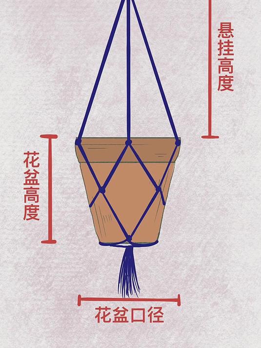 超级简单棉绳花盆吊篮教程来咯
