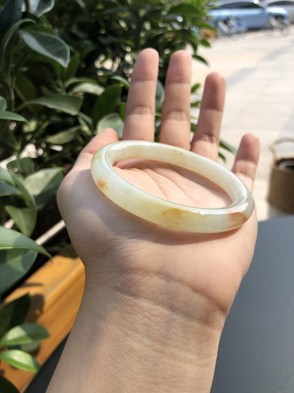 柠檬黄洒金手镯#天然翡翠# #翡翠手镯