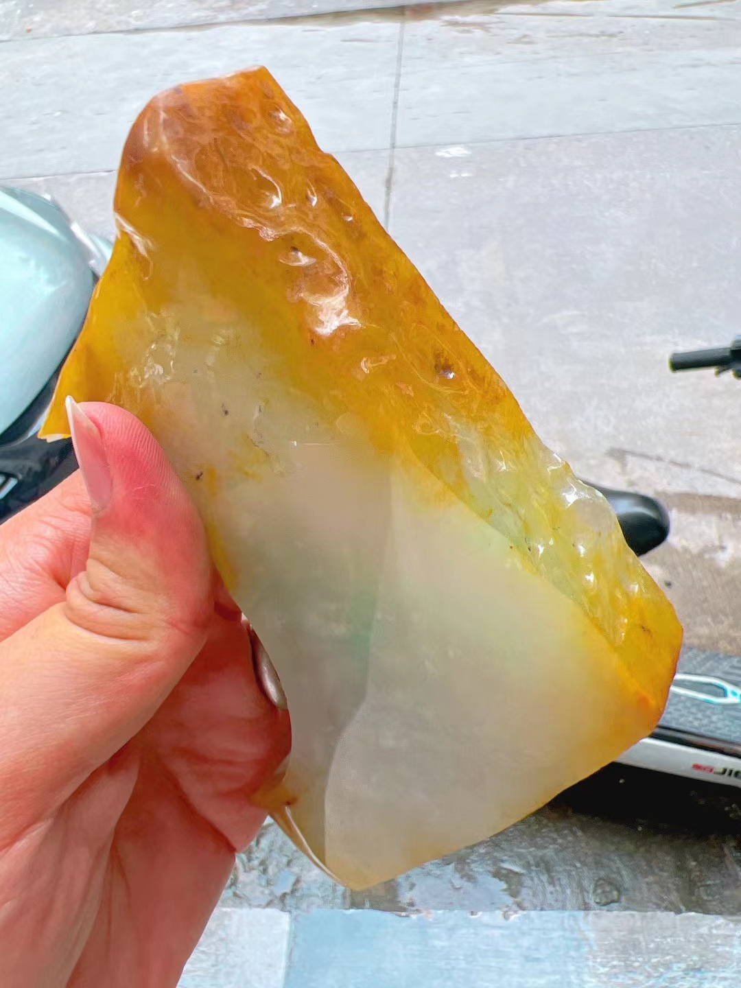 收藏品莫西沙 冰种晴底黄翡