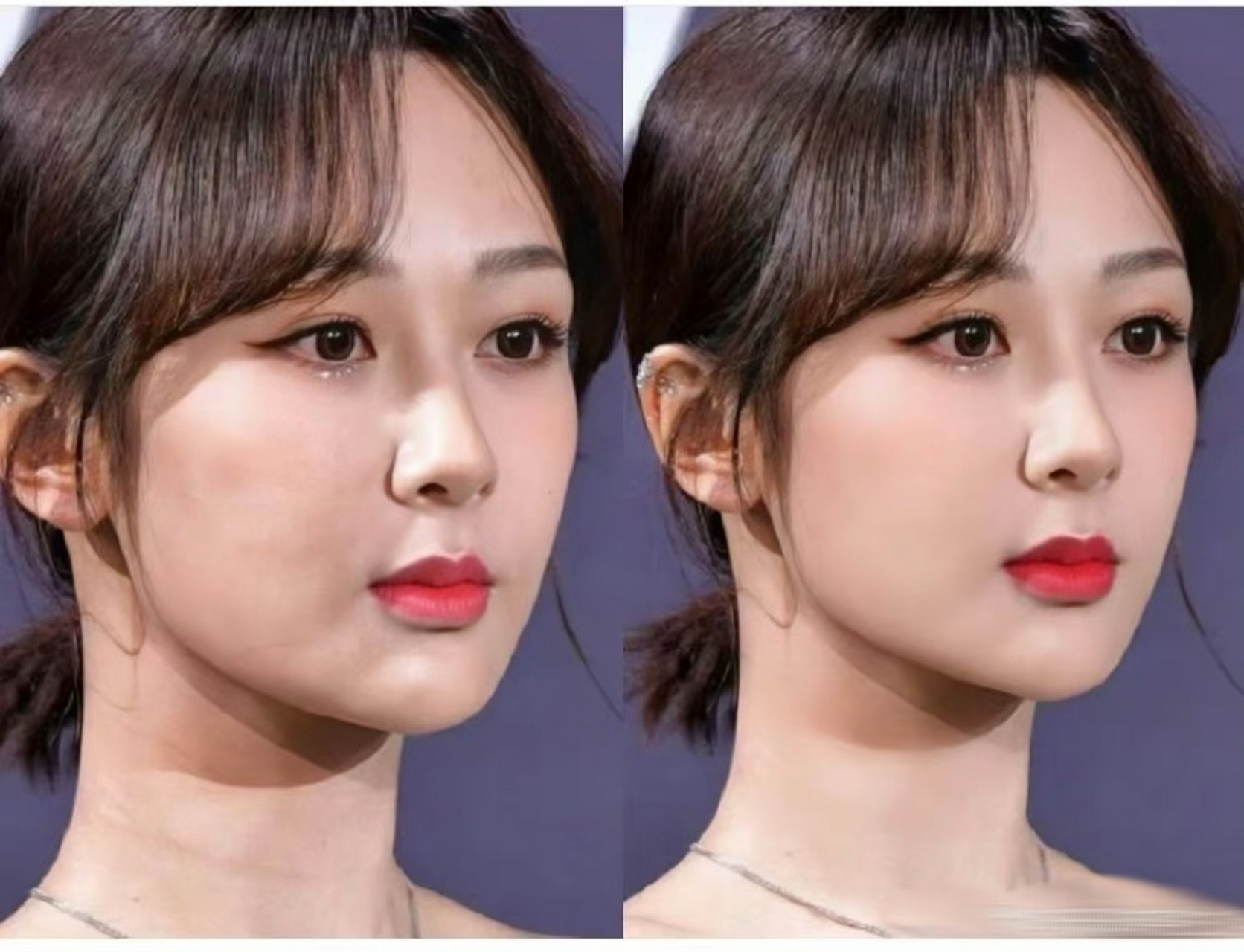 杨紫的生图和精修图区别不大哦!