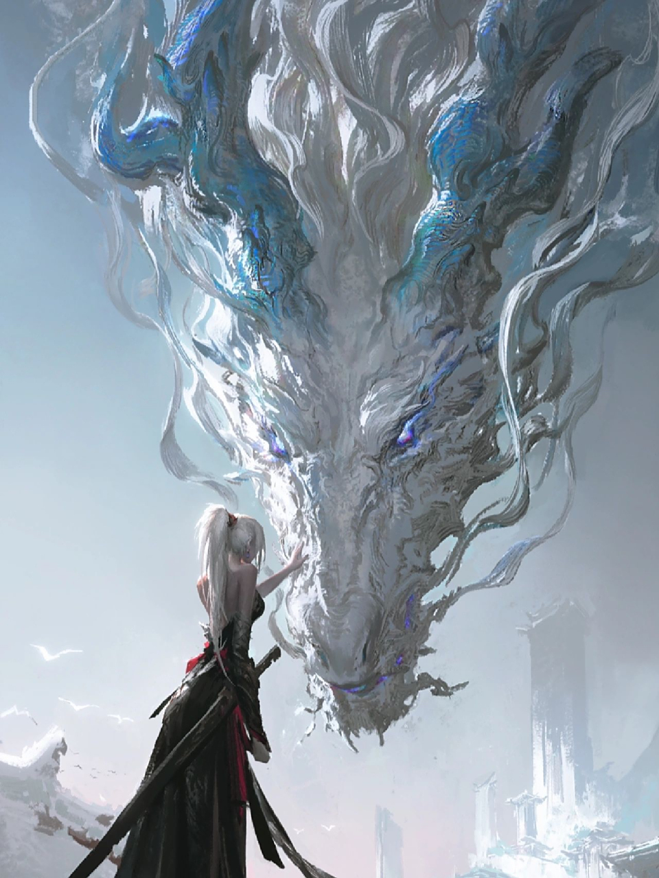 美少女与龙,到底结局会怎么样? #插画# #二次元# #动漫