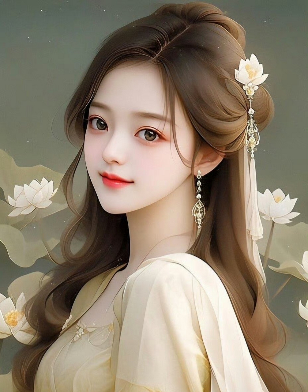 插画古风新颖女生头像  太美了!