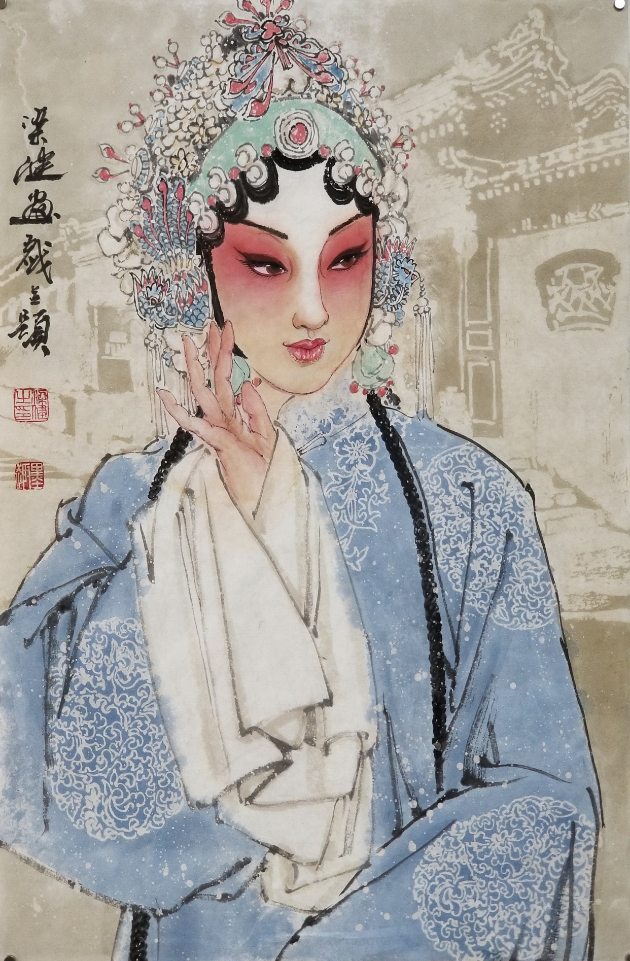 梁健—当代最具影响力的艺术家,三开戏曲人物50幅精选