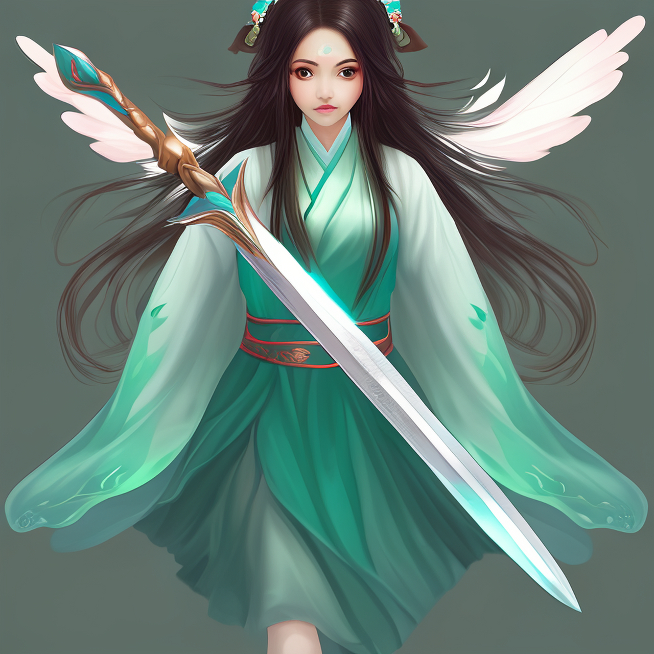 御剑飞行的仙女和想像的有点差距#百度ai绘图黑科技