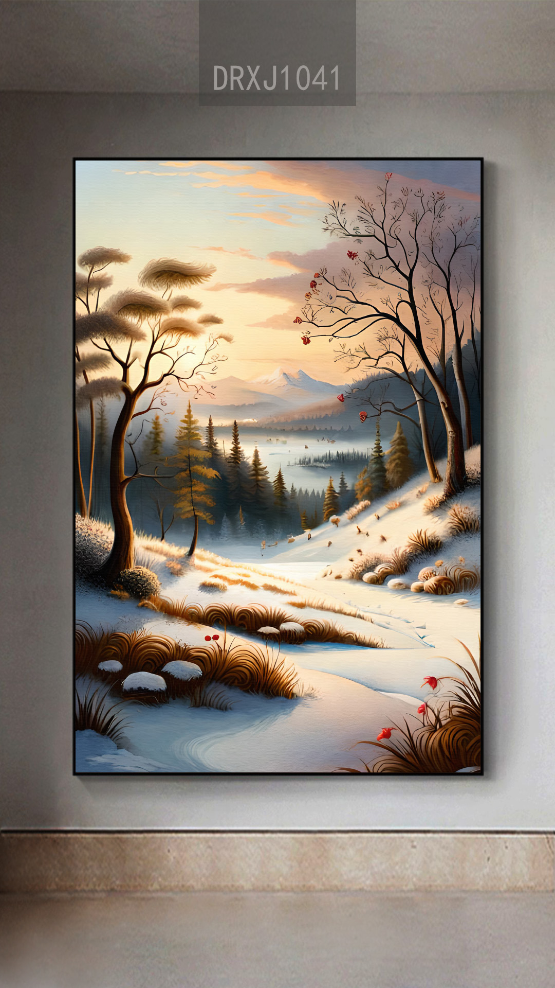 白雪皑皑的冬天风景油画装饰画来了,第二季冬日恋歌唯美雪景图画