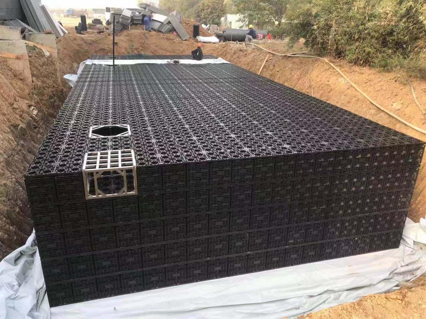 塑料模块蓄水池的雨水收集模块施工主要包括以下步骤