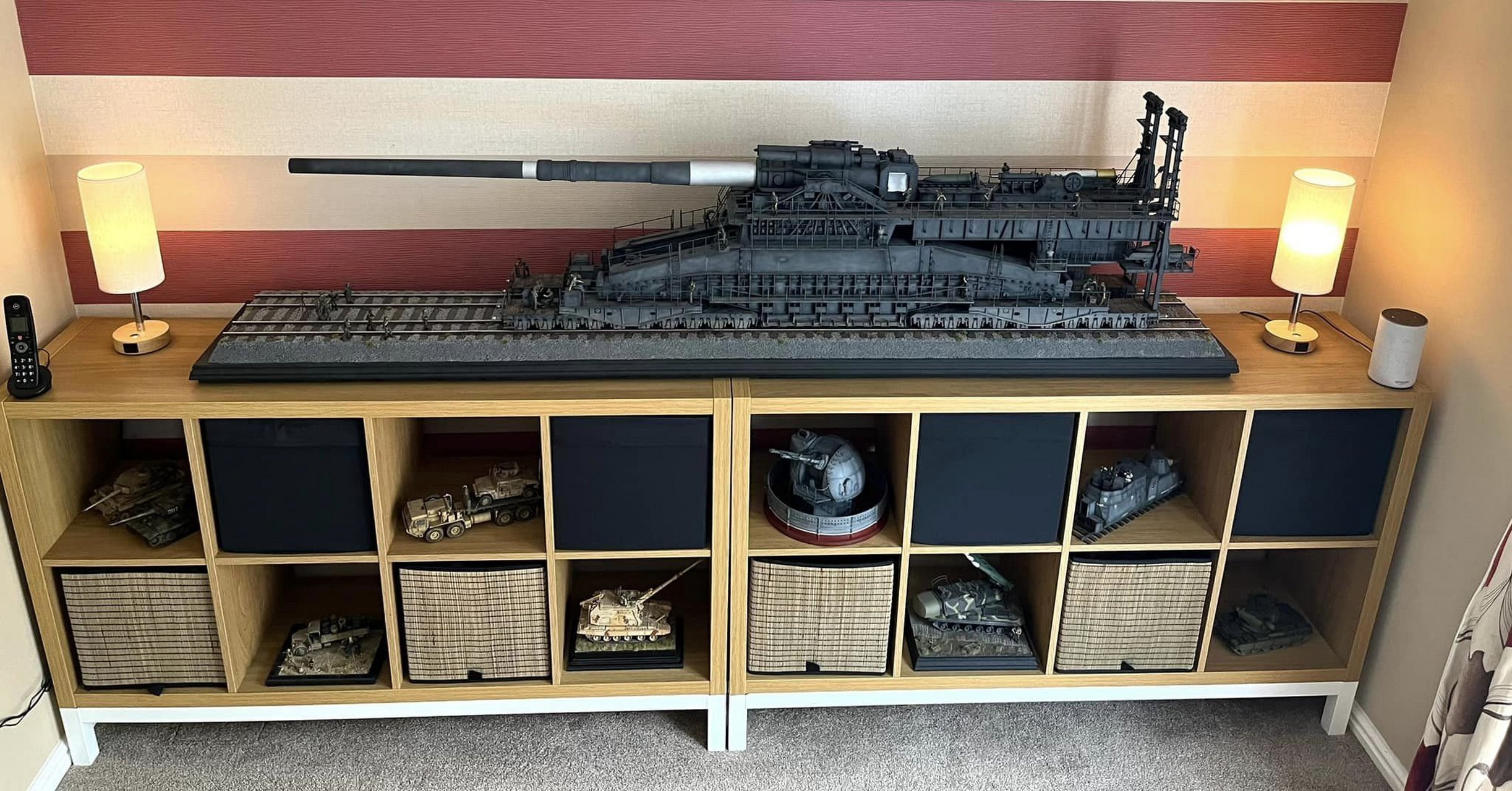 巨大的二战德国古斯塔夫列车炮模型#军事武器