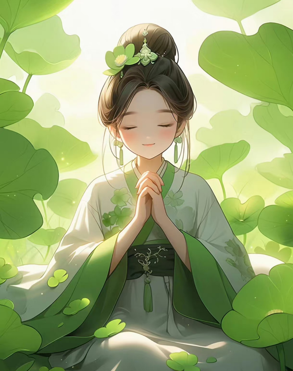 荷花仙子古风头像 ~路在脚下,爱在心中.徜徉山水,情动于中.