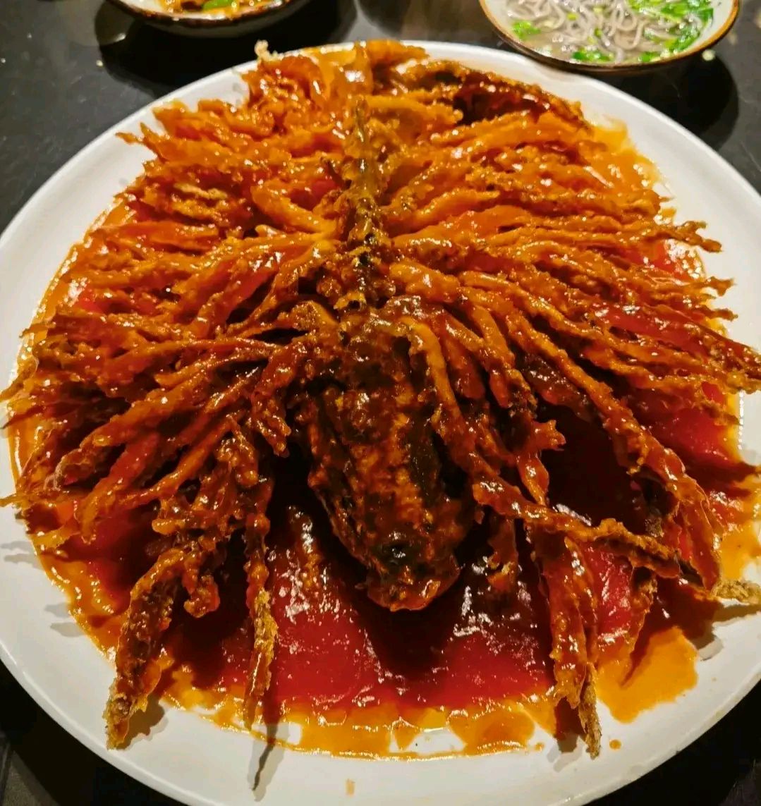 石家庄传统名菜,金毛狮子鱼!