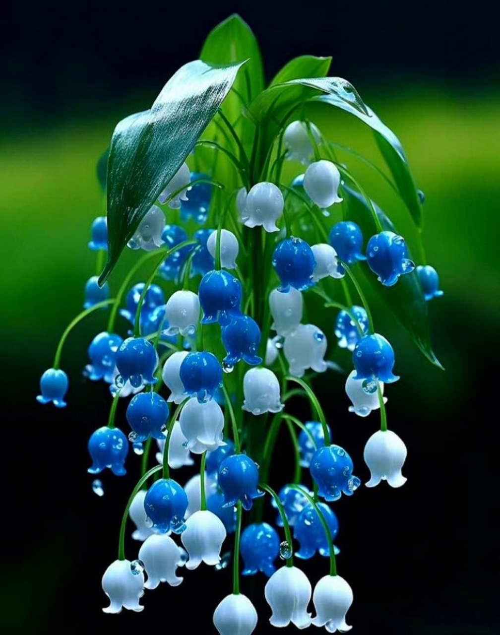 全民ai创作节# 晶莹剔透铃兰花背景图,感恩宇宙万物滋养众生 晶莹