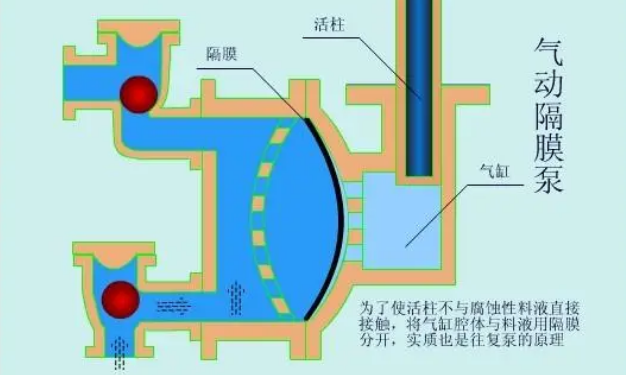 气动单向隔膜泵分解图图片