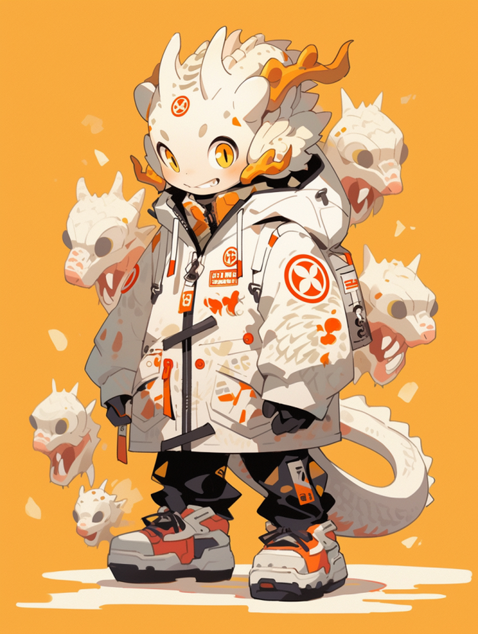 ai插画|涂鸦十二生肖之帅帅龙