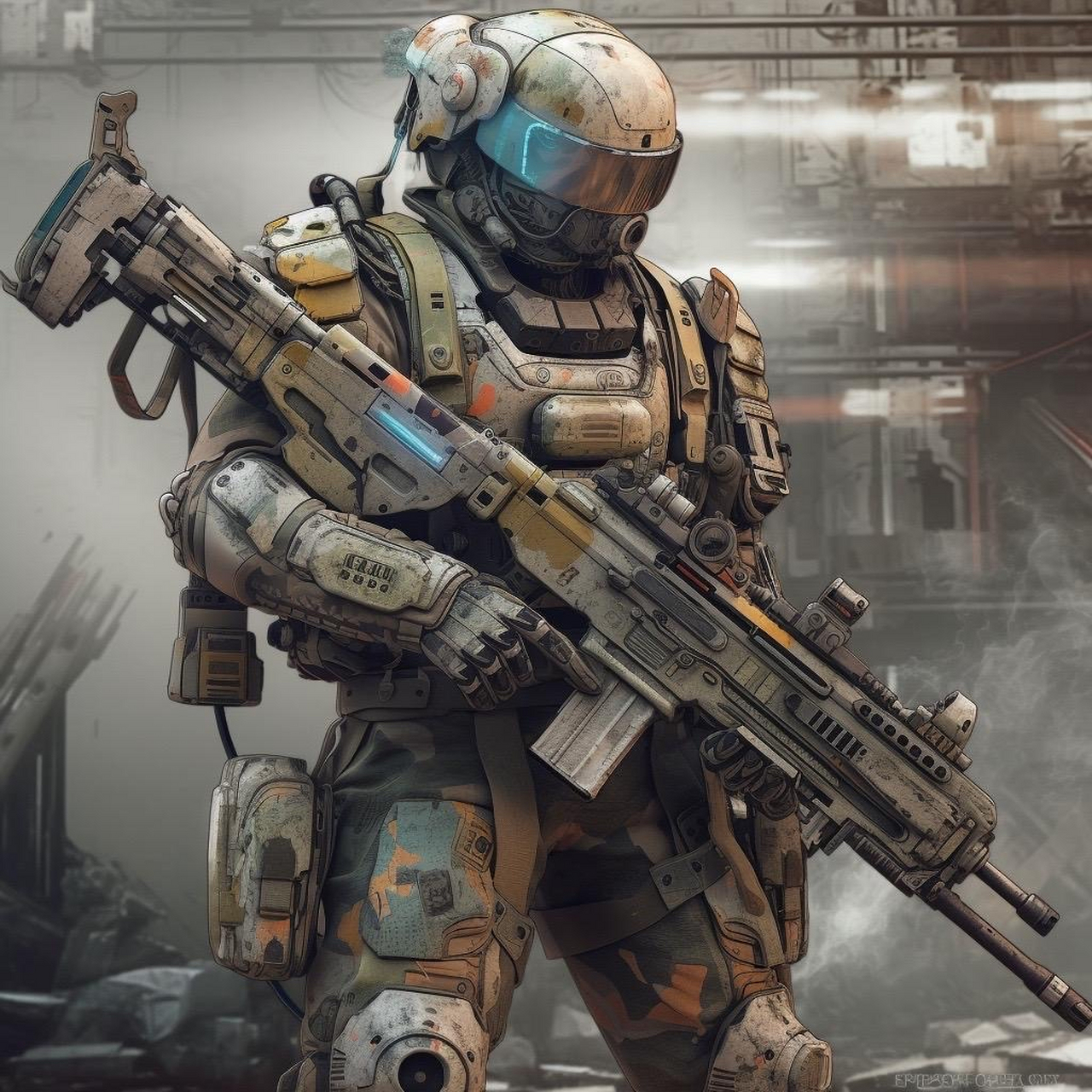 未来战争?|||战术装备#游戏# #插画# #ai绘画