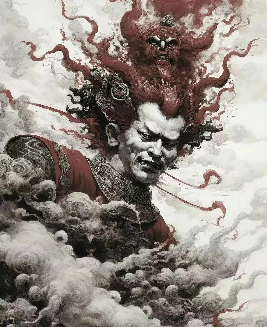 一组ai生成的鬼神人物插画,融合了传说与现实,by 黑天使