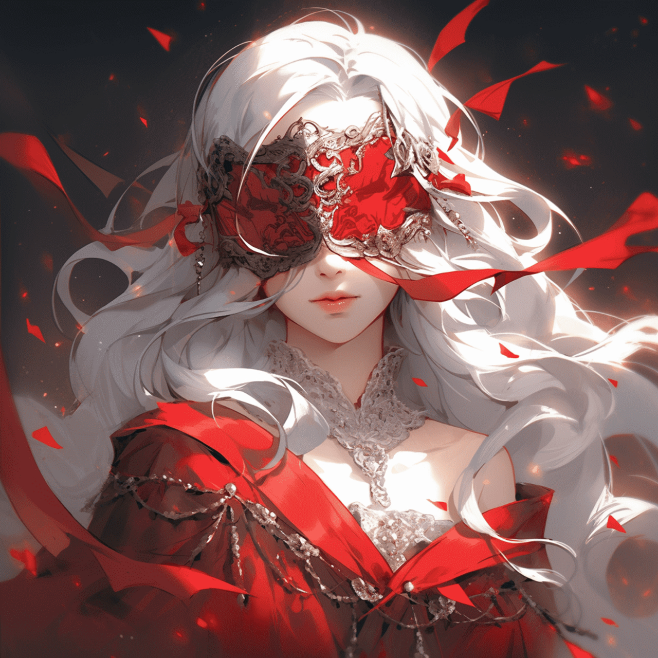 蒙眼女侠客#ai绘画# #古风女侠