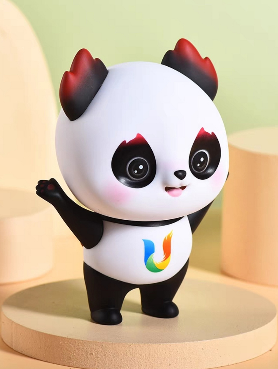 成都大运会旗舰店蓉宝吉祥物创意玩偶摆件熊猫手办!