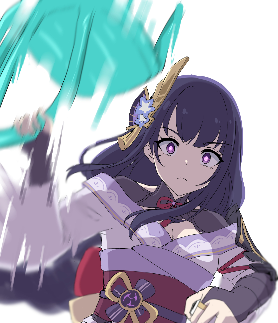 画师:asiri senpai.是什么惹怒了雷电将军,申鹤又在想什么?