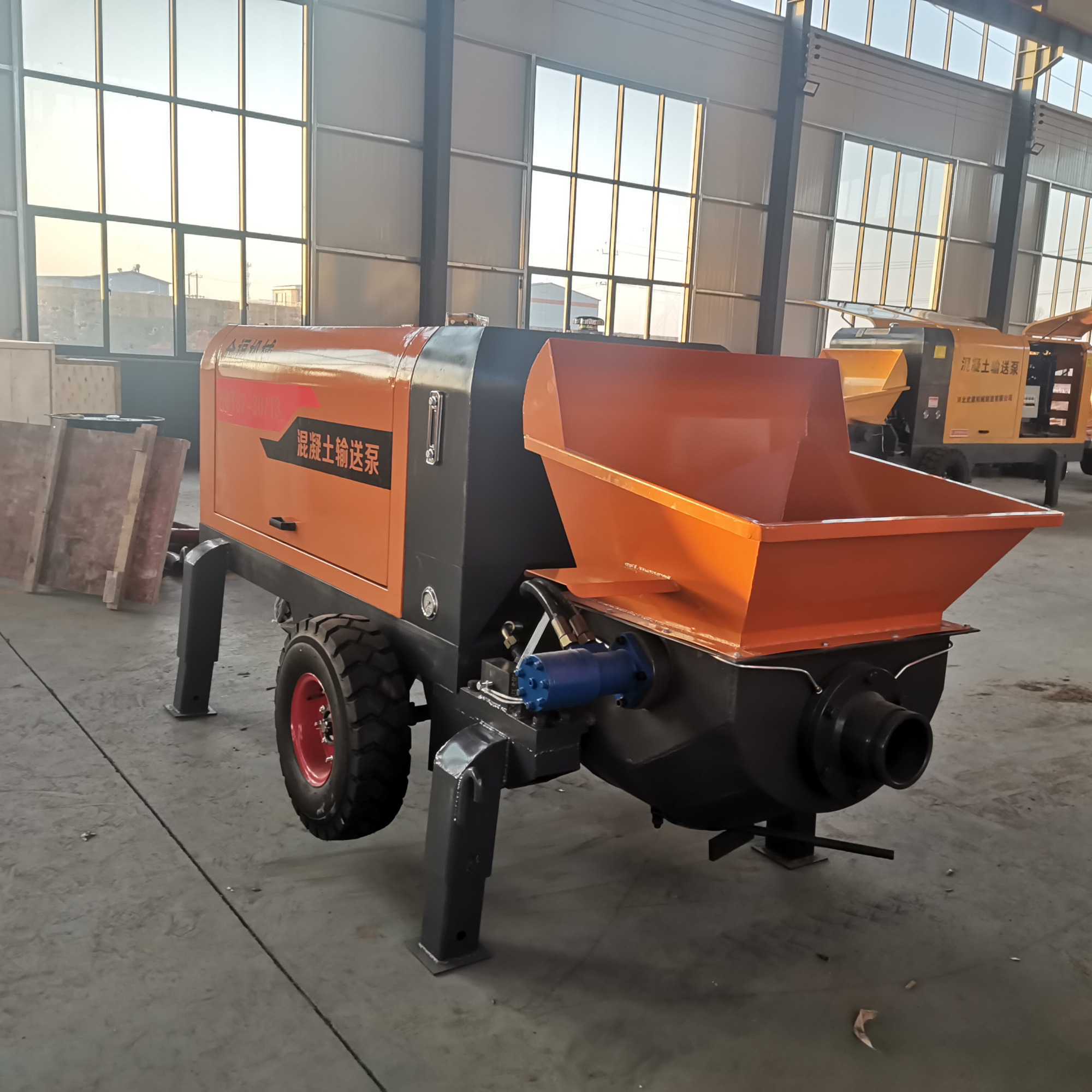 小型混凝土泵,30型混凝土输送泵,打地暖回填的泵机