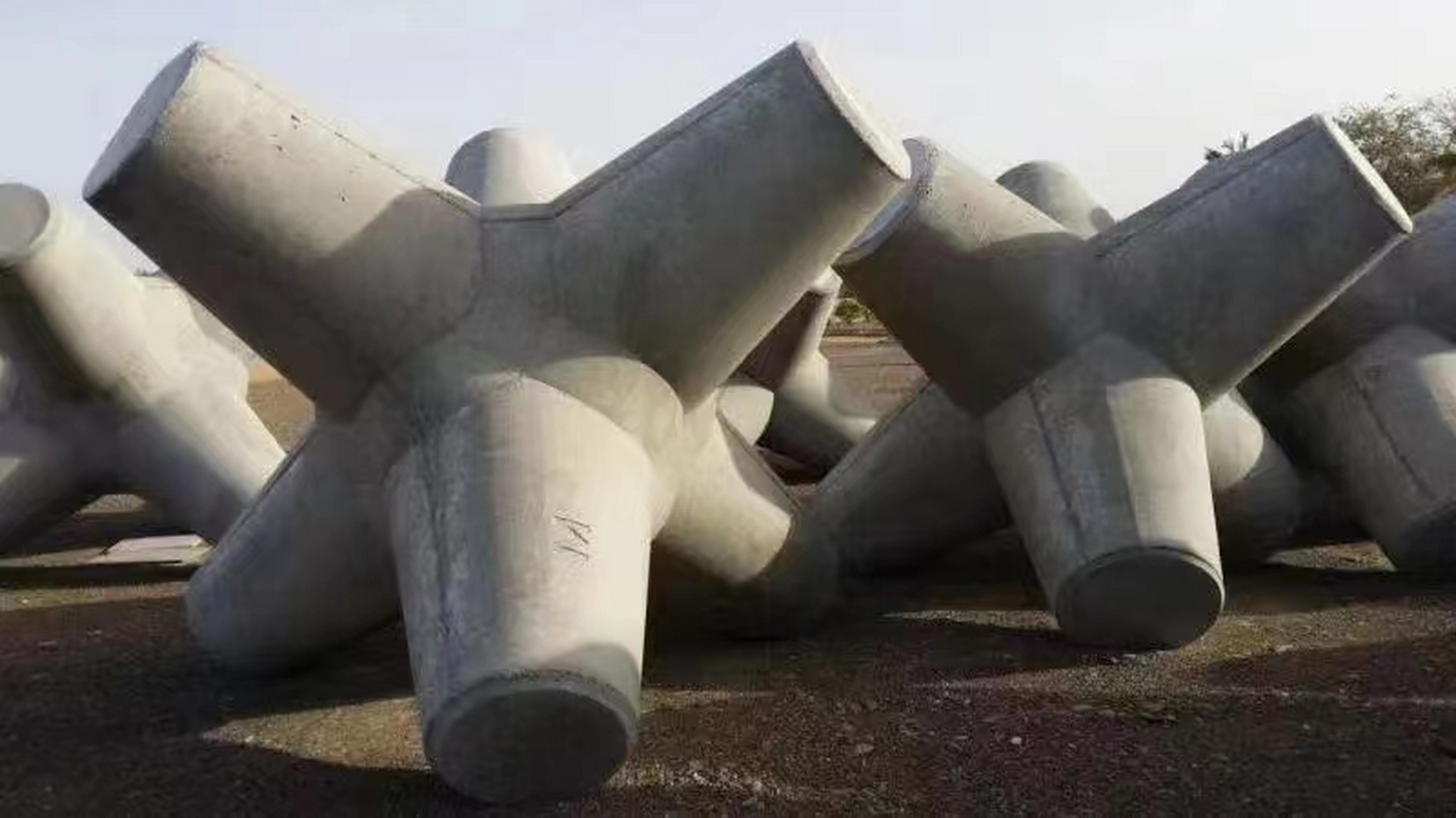 四角锥防浪块模具