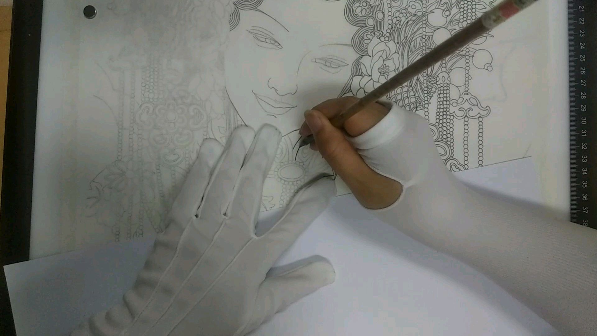 初学工笔画:工笔小强和你一起临摹戏曲人物之白描3