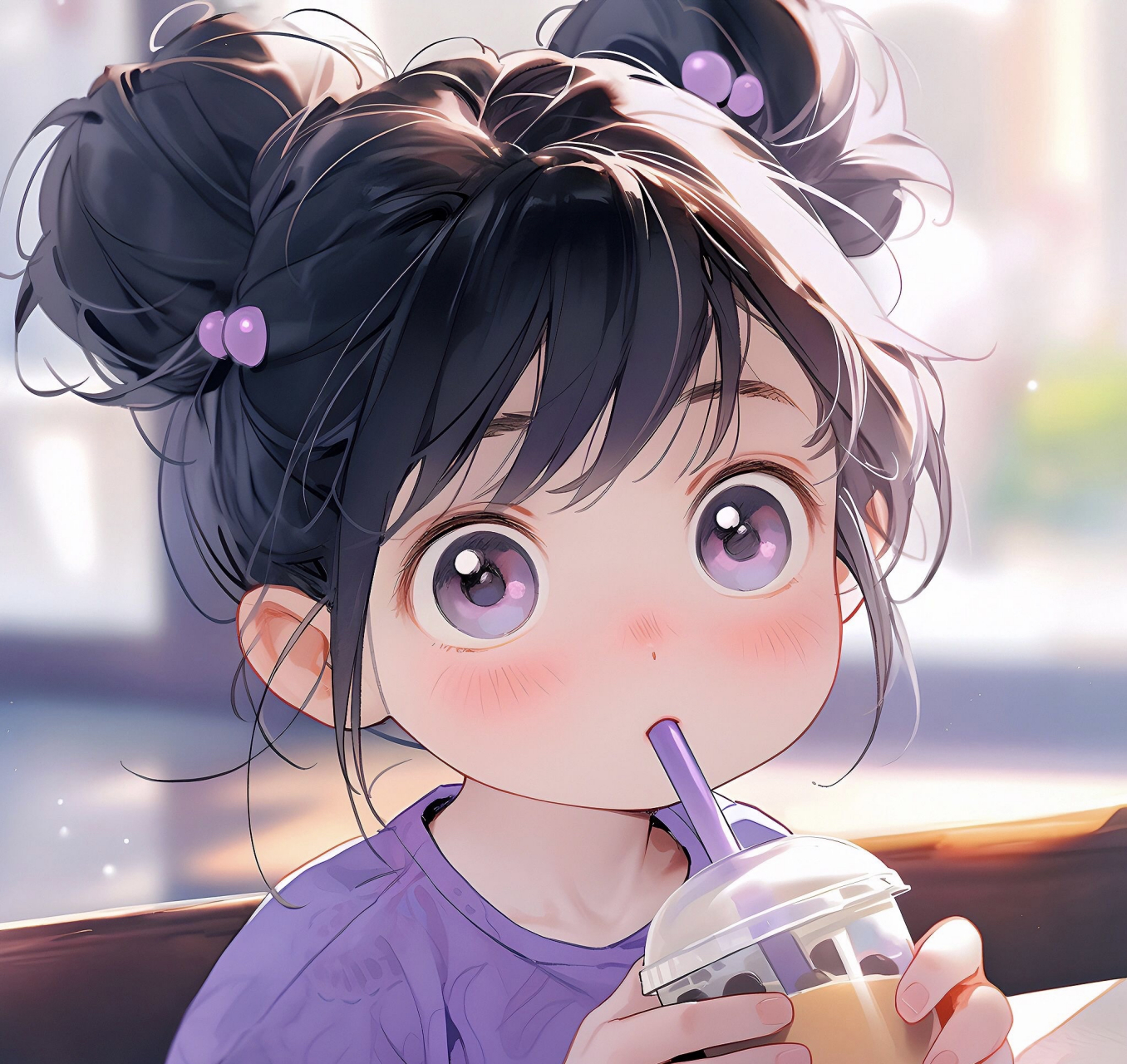 软萌软萌的奶茶小可爱,哈! 情侣头像也不错哦!