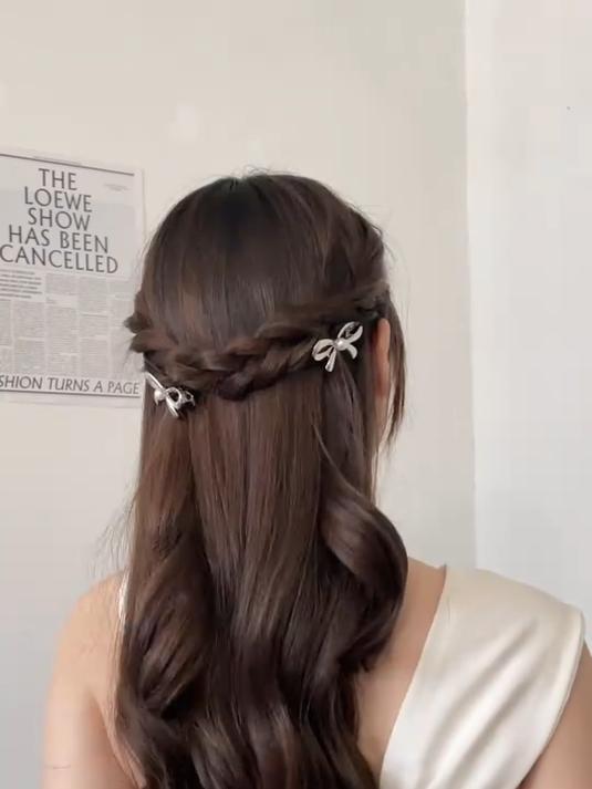 唯美千金感花环公主头编发约会必备!