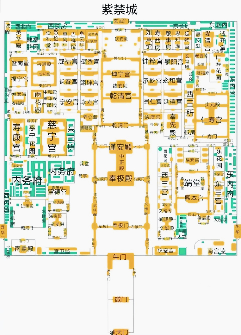 故宫平面图1080图片