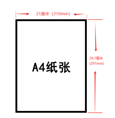 a4纸尺寸是多少厘米多少像素
