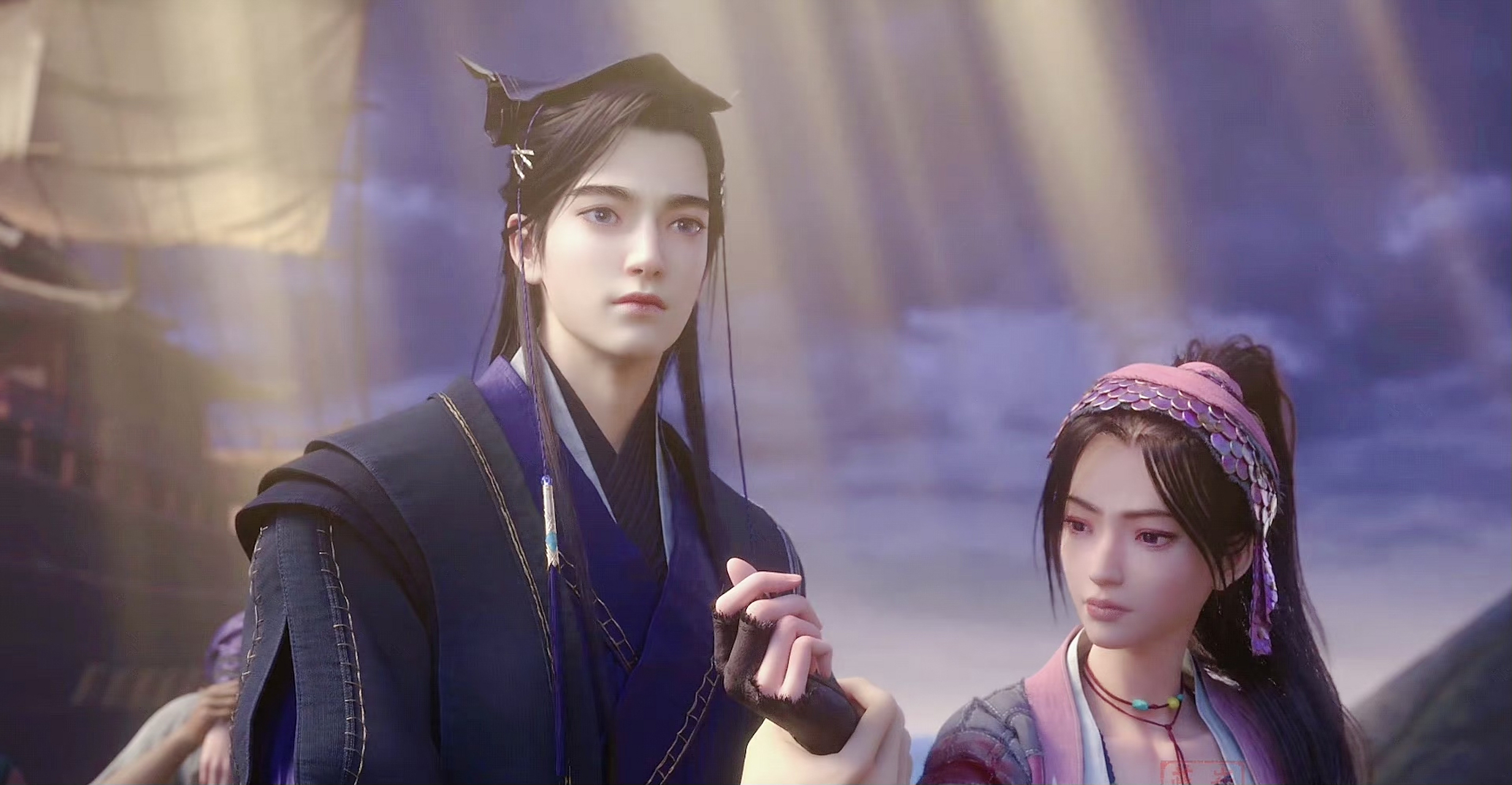 《眷思量》导演赵禹晴学生时期就画了镜玄与丽娘的人物图,据说两位