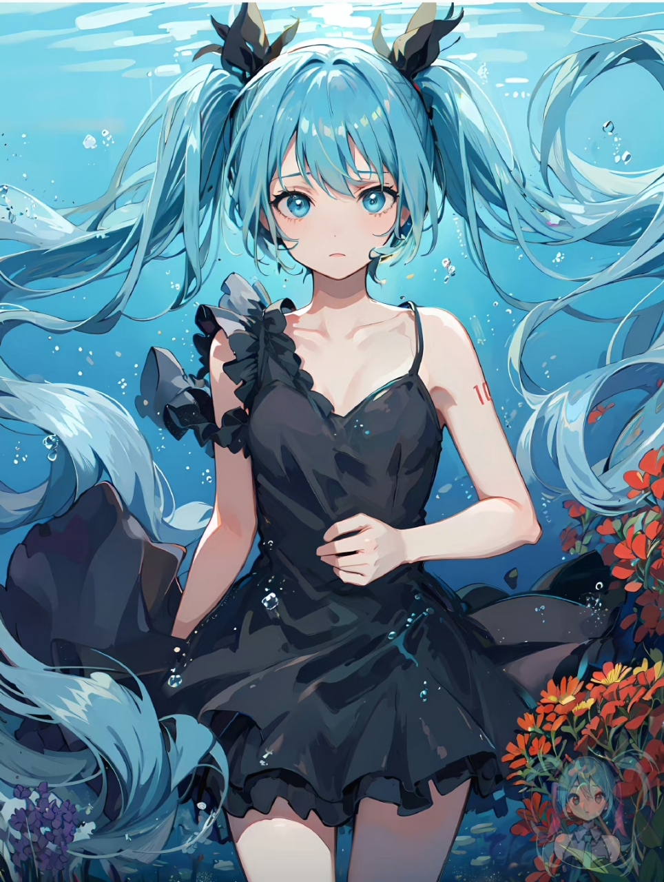 初音未来,公主殿下#二次元# #动漫头像和壁纸# #二次元美少女