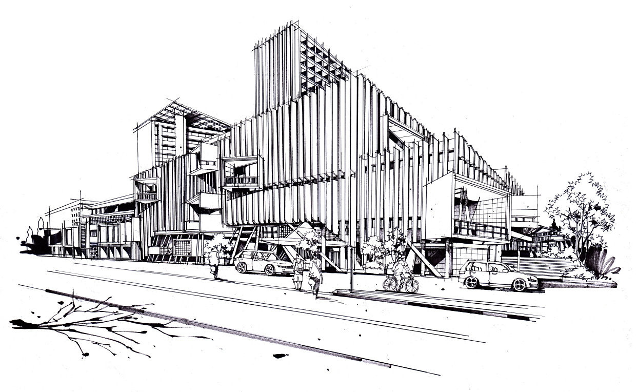 建筑速写——临摹线稿分享