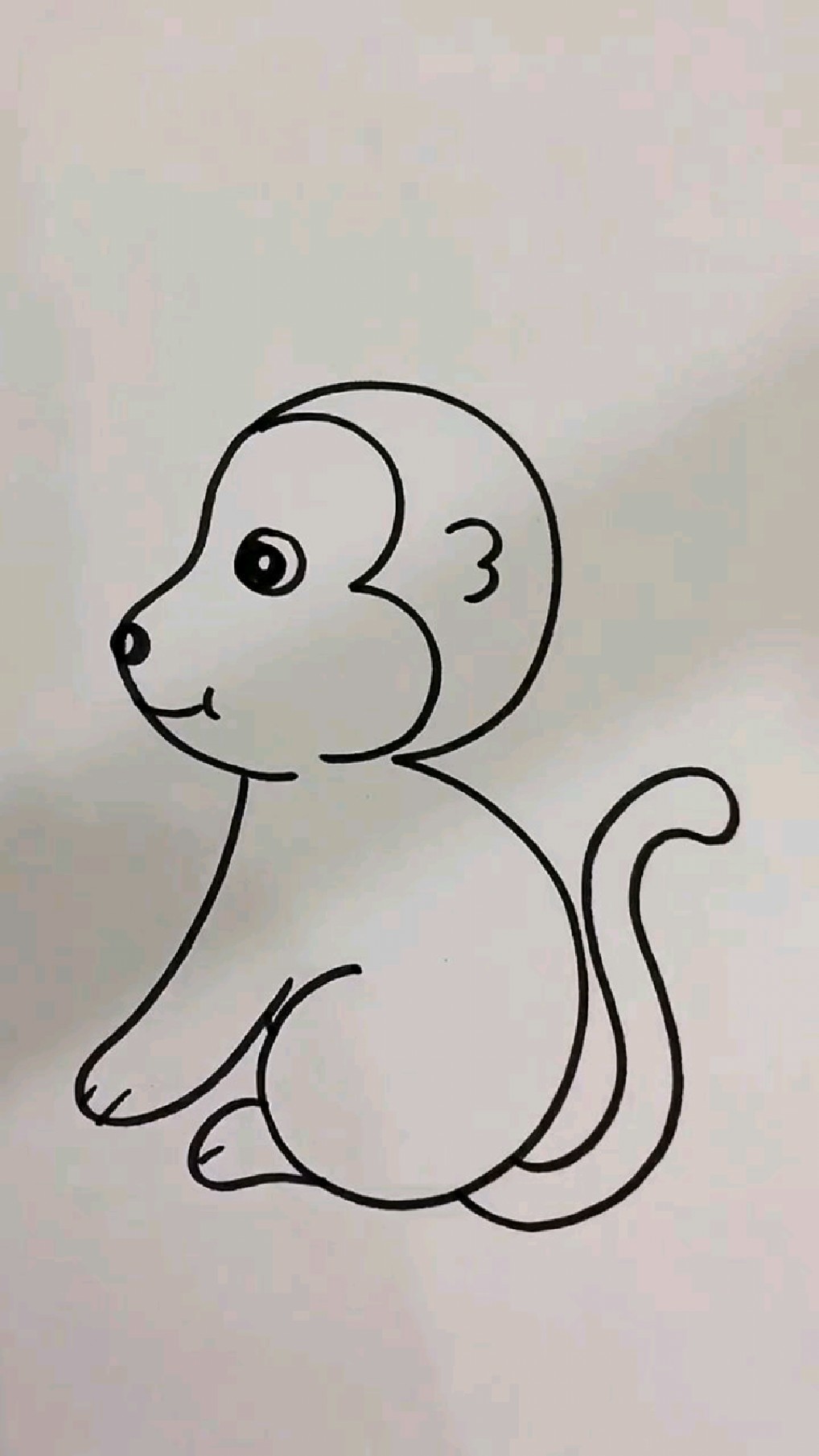儿童画小猴子简单画法图片